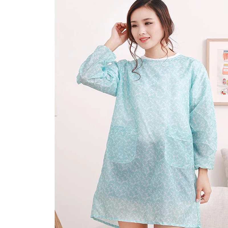 

Fashion Home Kitchen Long Sleeve Apron Adult Gown Waterproof And Oil Resistant Cooking Work Apron Kitchen Accessories