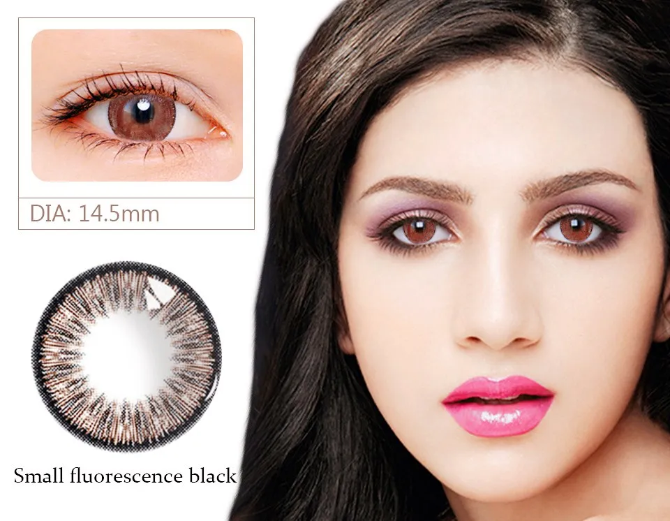 Красивые цветные контактные линзы для зрачков Женская дорожка 14 5 мм Милые