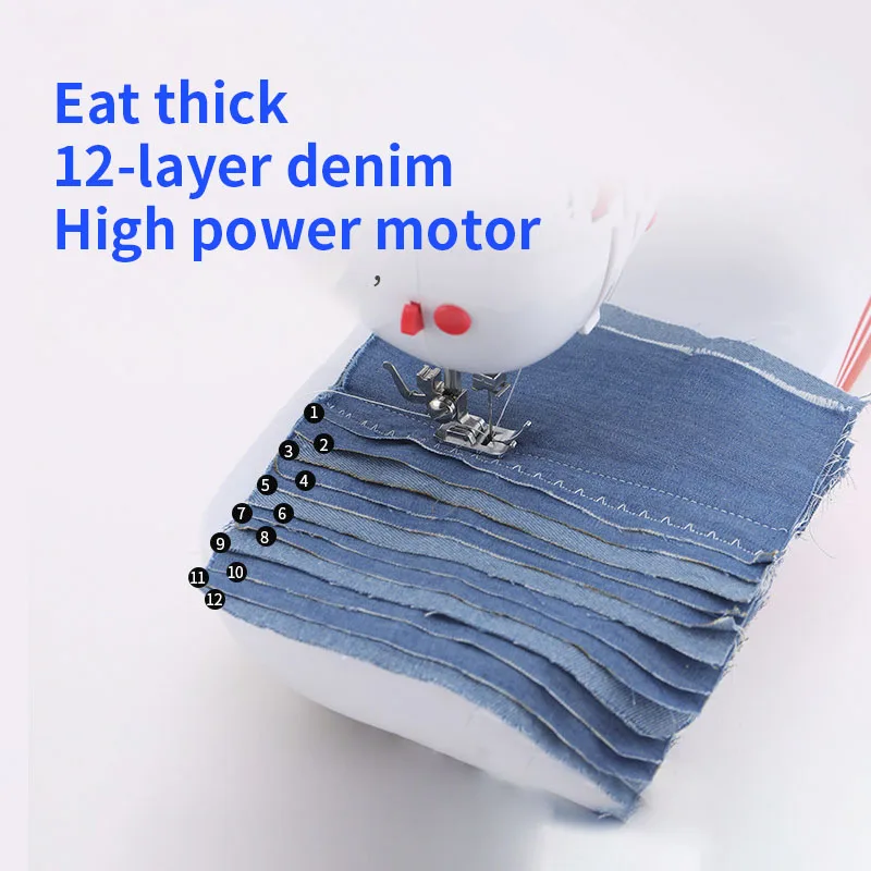 Мини 18 Вт 42 Pin портативная ручная швейная машина домашняя многофункциональная