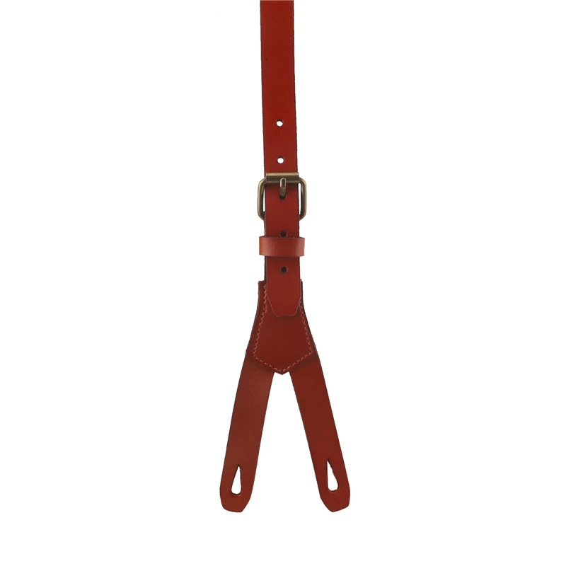 

1.7cm High Quality Real Cowhide Split Leather Strap Women Men Unisex 6 Button Suspenders Cowboy Gril Wear