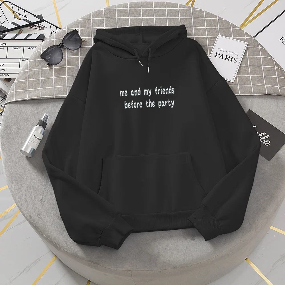 Letter Printing Kangaroo Pocket Hoodies Sweatshirts Oversized Harajuku Winter Casual Vintage Korean Pullovers Womens Sweetshirts