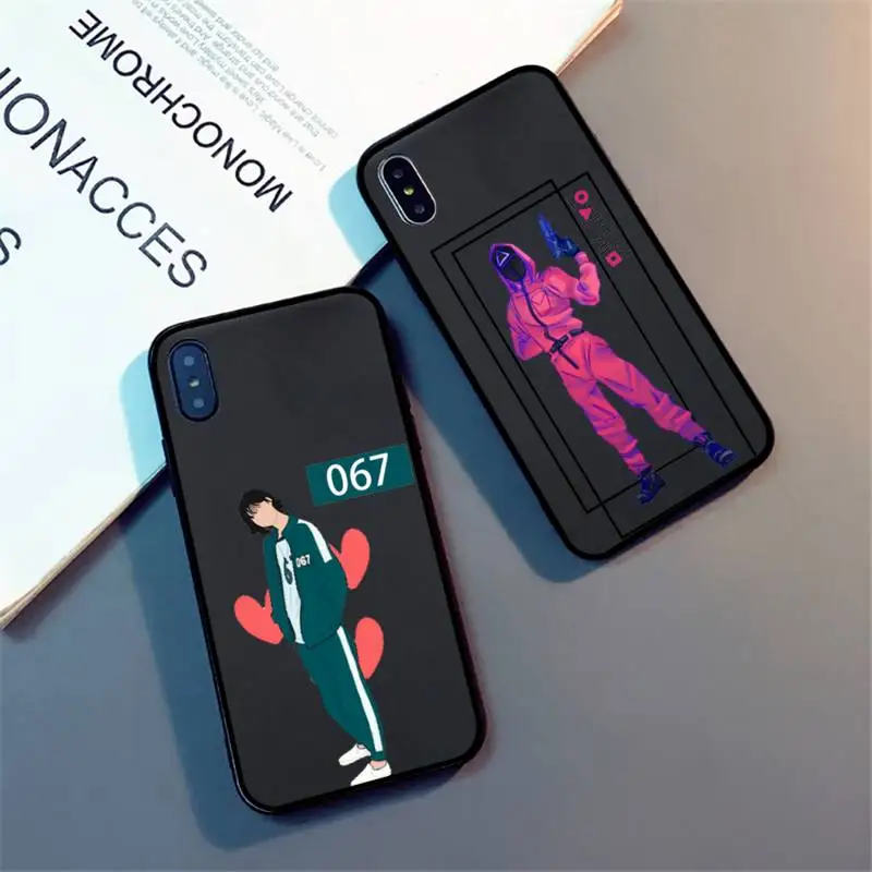 

Squid Game Cheng Qixun Phone Case for iPhone 13 11 12 7 8 Pro X XS Max XR Samsung A S 10 30 51 Plus pro mobile bags Zhiying