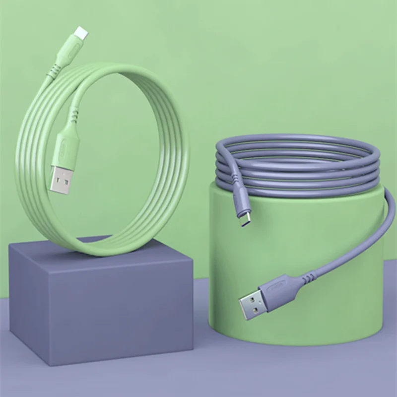 5А быстрая зарядка цветной Жидкий USB Type C кабель Мобильный телефон зарядное