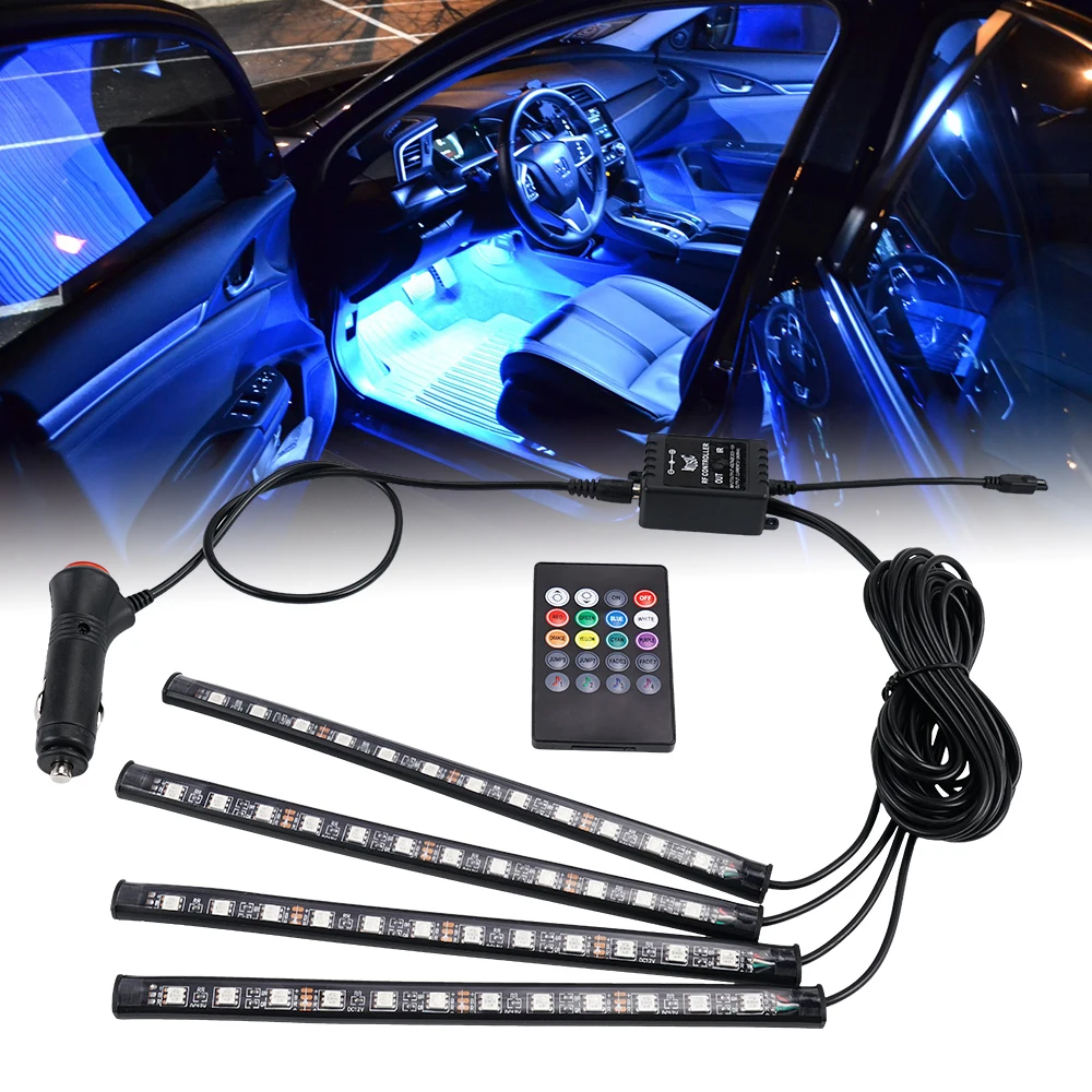 BEVINSEE светодиодный RGB атмосферные огни кабель питания с переключателем 22 см x 45