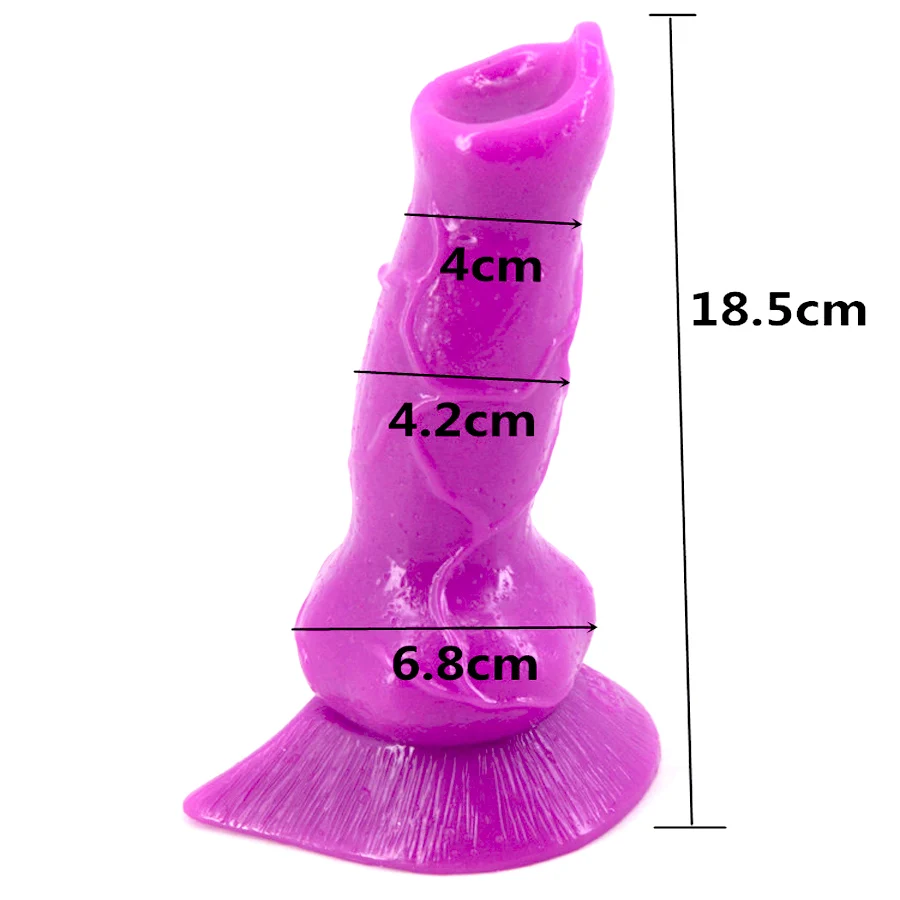Секс-шоп большие животные искусственное животное присоска с узлом волчий пенис