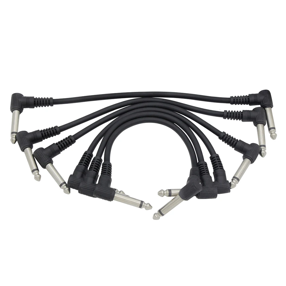 6 шт./упаковка гибкие патч-кабели для гитарных педалей с прямоугольным штекером 8 3