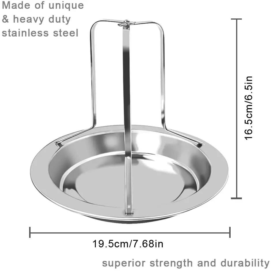 Складной вертикальный держатель для Жаровня из нержавеющей стали с капельной