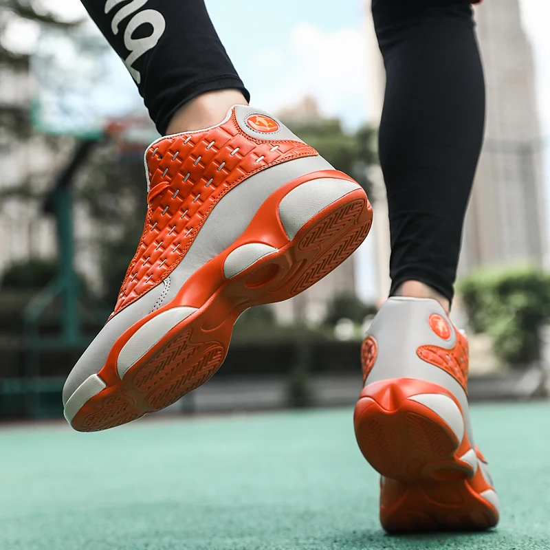 Новый бренд белый цемент AJ 13 крутые серые мужские баскетбольные кроссовки все