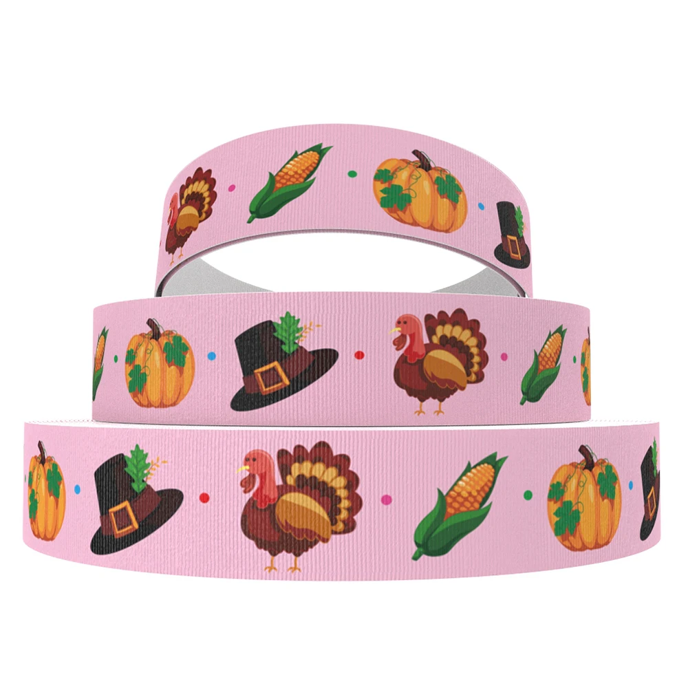 1081563006 David accessories 50 ярдов/рулон на День Благодарения, с рисунком героев из мультфильма; корсажная лента DIY Материал обечайки домашнего украшения, ленты, 50Yc7807 - Цвет: 1081563006