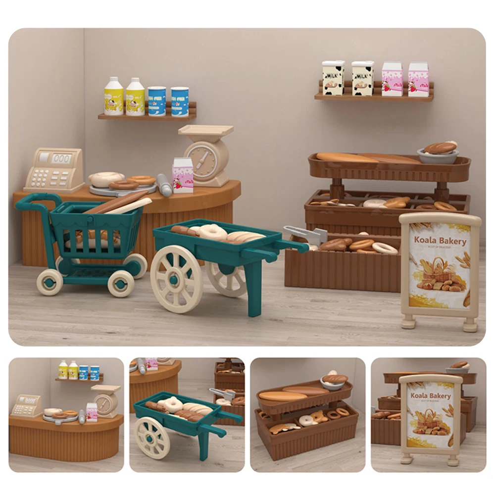 Лесная семья кенгуру кукольный домик с животными магазин хлеба миниатюрная