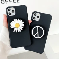 korea gd peaceminusone phone case for iphone 11 pro se 2020 xr x xs max 8 7 6 plus fragment daisy holder stand silicone cover