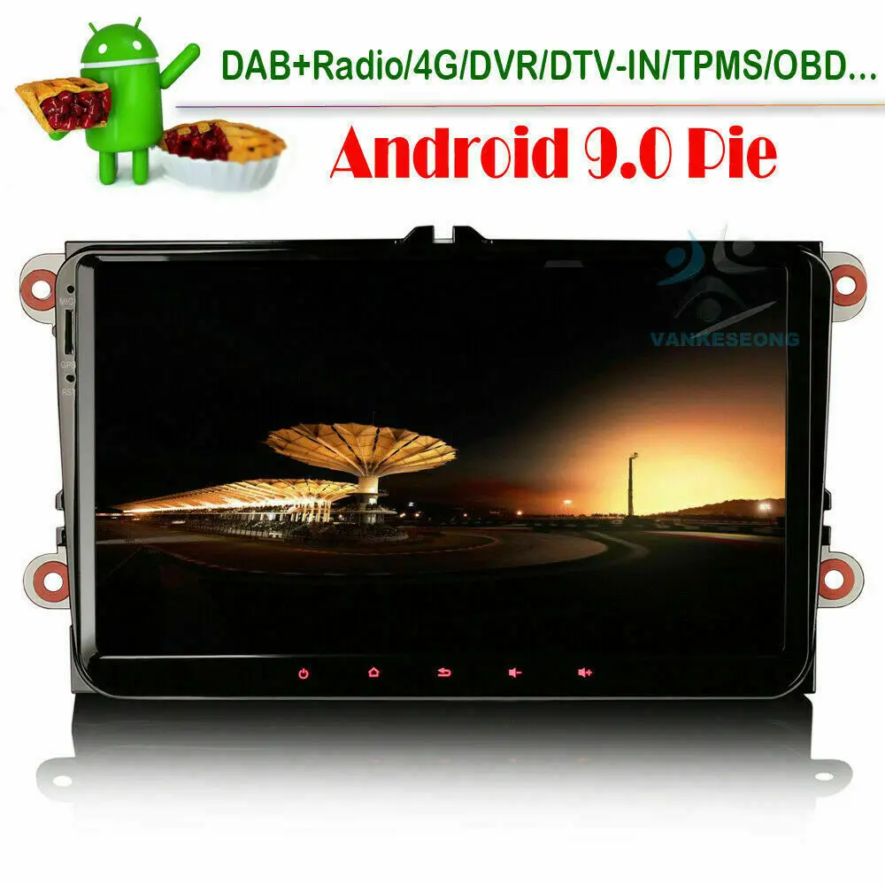 8 &quotAndroid 9 0 Bluetooth Автомобильный мультимедийный радио плеер wifi стерео gps СБ Navi для