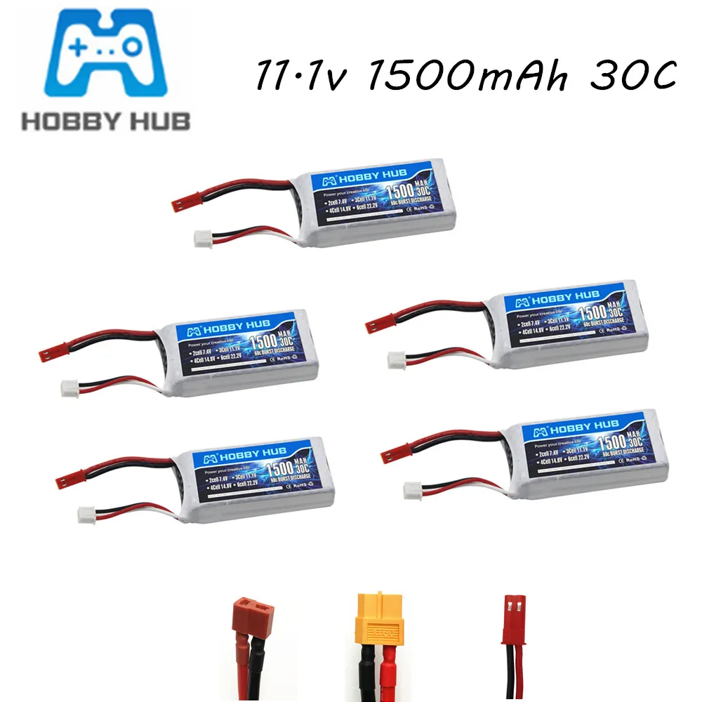 Литий-полимерный аккумулятор 3s, 11,1 В, 1500 мА · ч, 30 ° c, макс. 60 ° C, запасная часть для радиоуправляемого автомобиля лодки, вертолёт, 11,1 В, перезаряжаемый литий-полимерный аккумулятор для WLtoys V950