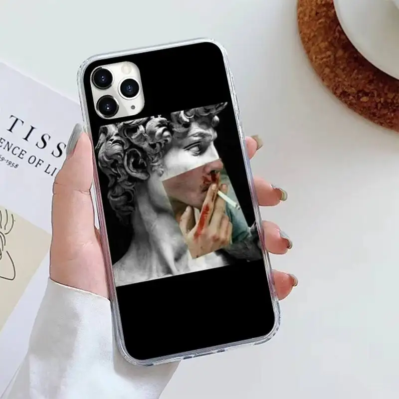 

Vintage Plaster Statue David aesthetic Art Phone Cases For iphone 12 5 5s 5c se 6 6s 7 8 plus x xs xr 11 pro max