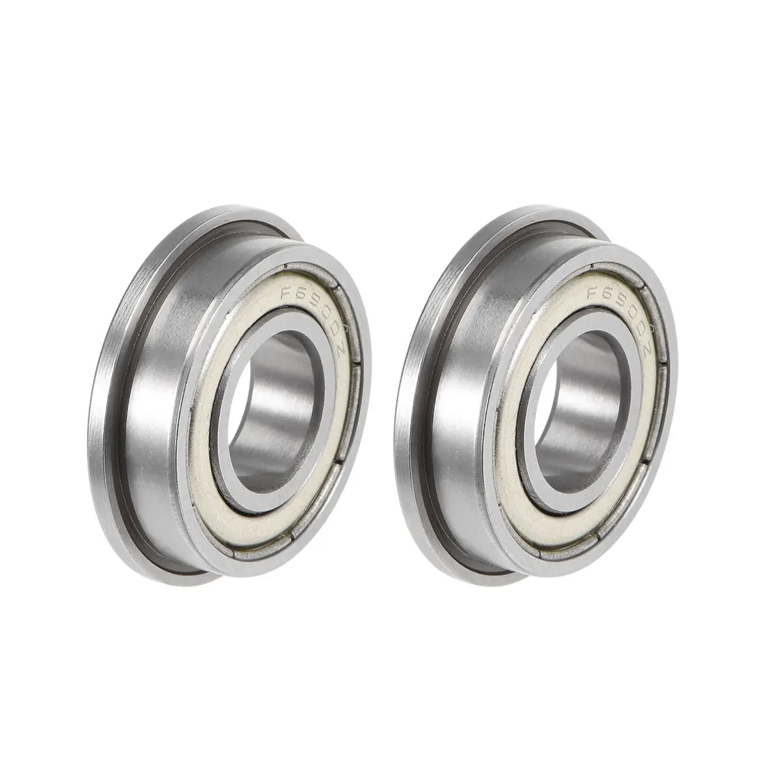 

uxcell F6900ZZ Flange Ball Bearing 10x22x6mm Shielded Chrome Bearings 2pcs