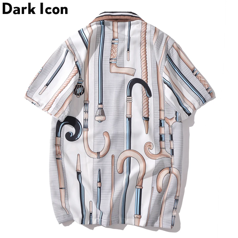 Рубашка Dark Icon в винтажном стиле барокко лето 2020 повседневные мужские рубашки с