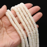 natural white coral bead abacus shaped isolation bead for jewelry making diy necklace bracelet earrings accessory