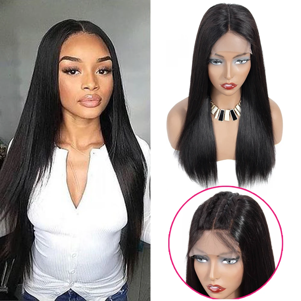 Парики из натуральных волос на шнурках перуанские волосы для женщин 4 ×