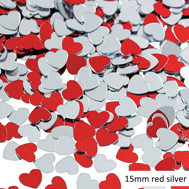 

Multifunction Red Silver Paillettes Diy Accessories Wedding Confetti Sequins Peach Heart Shape Wedding Party Decoration 10/15MM