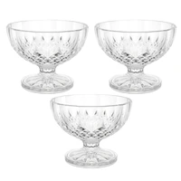 3pcs 180ml mousse dessert cup wine glass plastic cake jelly pudding cups ice cream snacks fruits salad serving bowl party