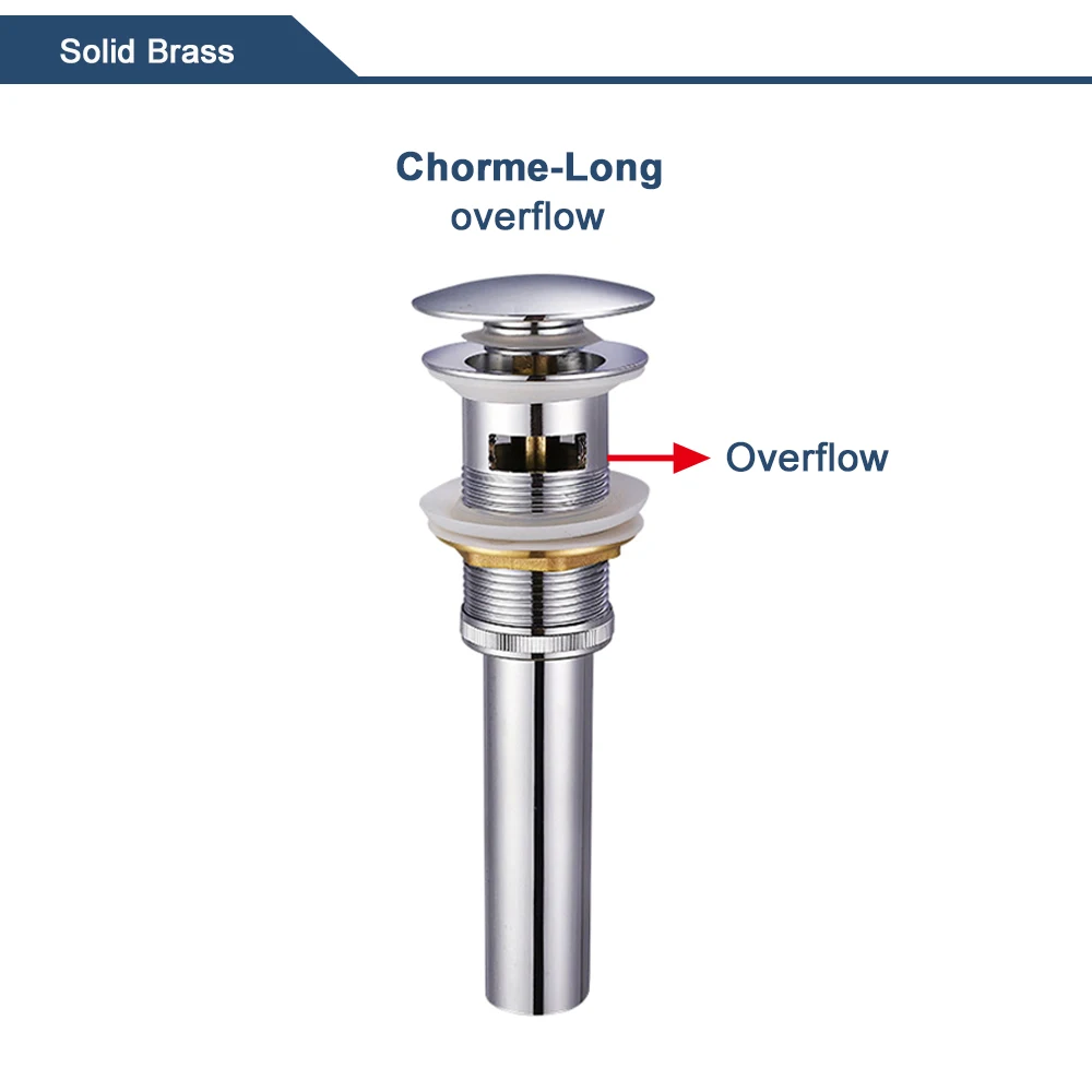 

Латунный всплывающий сливной клапан для раковины черный
