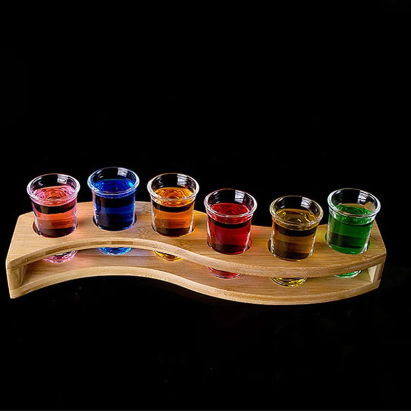 6 шт./лот мини 15 мл бокал с толстым дном для вина виски пива коктейля шампанского