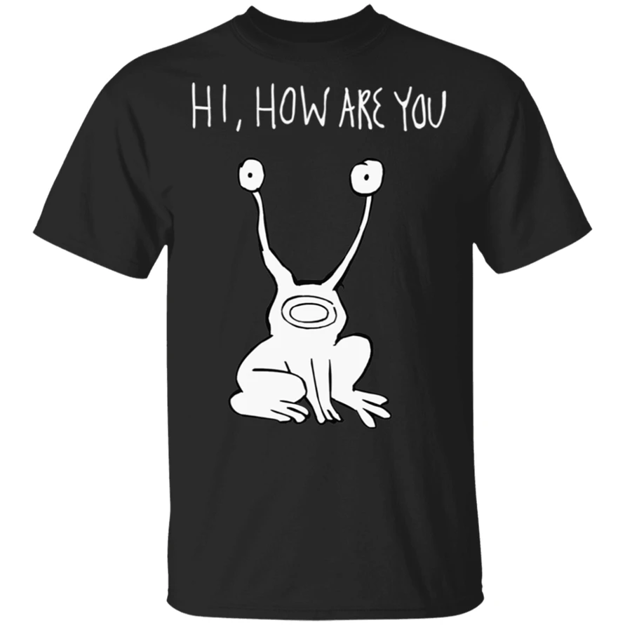 Новый Привет! Как дела? Daniel Джонстон футболка черного цвета-темно-синий для Для