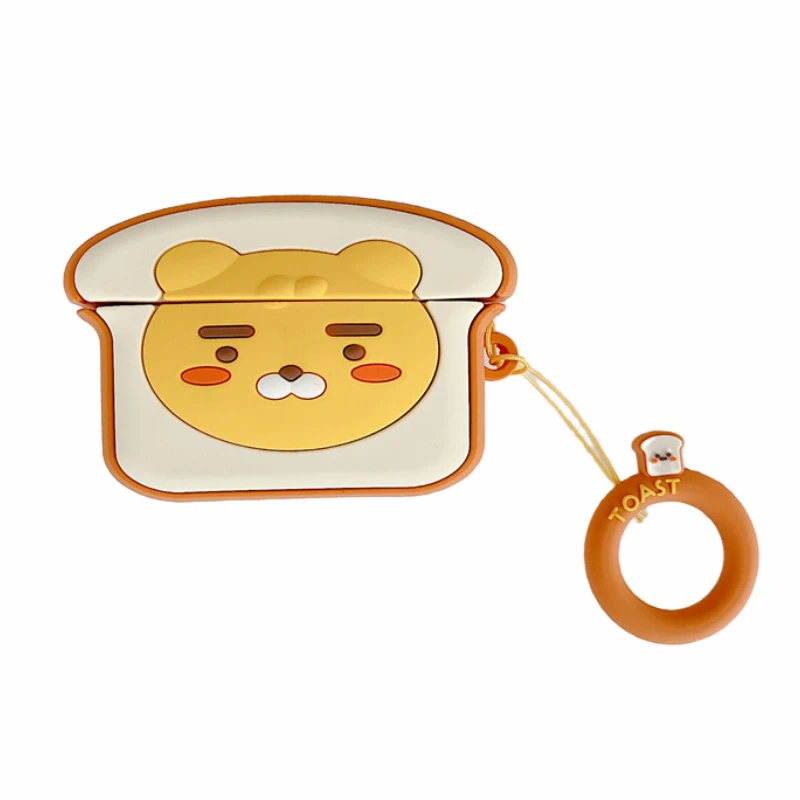 

Case for AirPods Pro Cartoon Earphone Case for Apple Air Pods Pro Cute Accessories Protect Cover with Keychain 3D Avocado Peach