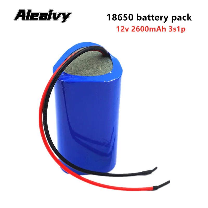 

Aleaivy 18650 battery pack 12V 2600mah 3s1P 10.8v 12.6v welding solder battery for screwdriver tools battery customized battery
