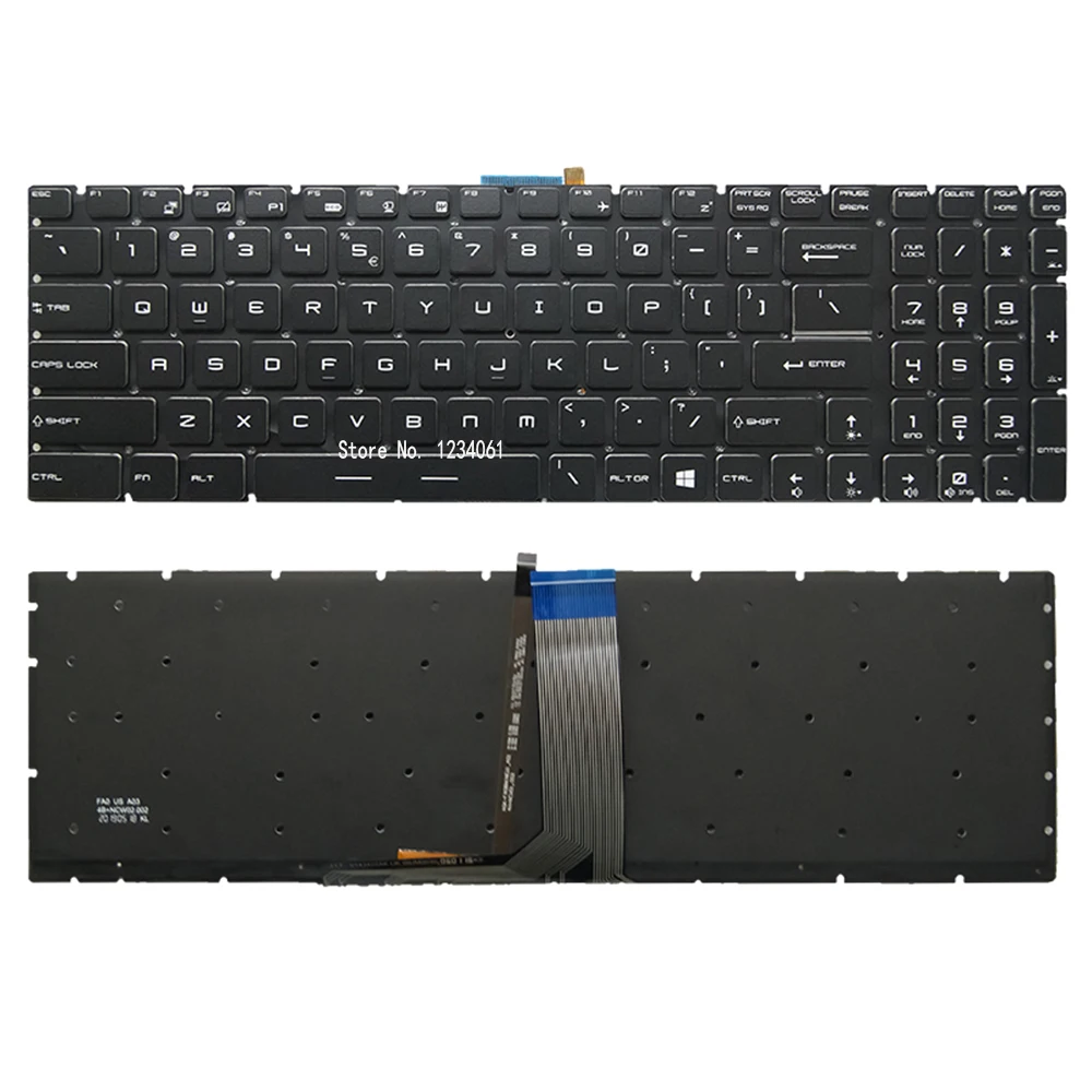 Оригинальная новая клавиатура для ноутбука MSI GL62 GL72 6QC 6QD 6QF черная цветная
