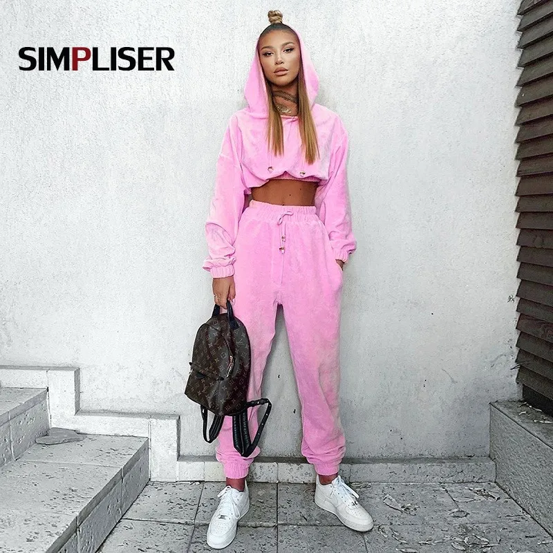 Женский спортивный костюм из двух предметов фиолетовый или розовый укороченный