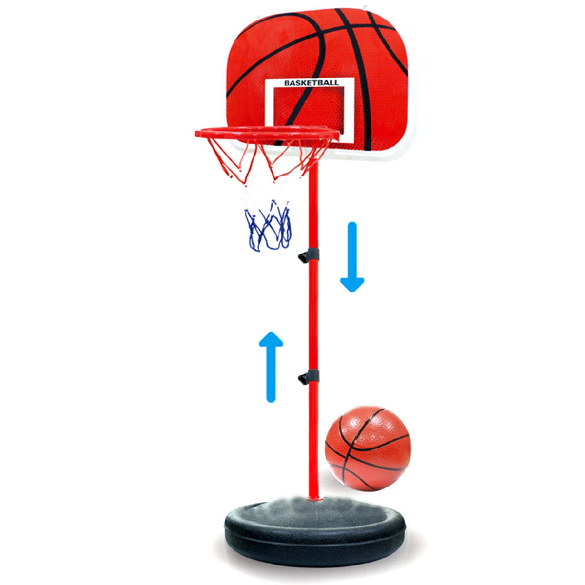 

1.2/1.7m Basketball Stands Height Adjustable Kids Basketball Goal Hoop Toy Set Basketball for Boys Training Practice Accessories