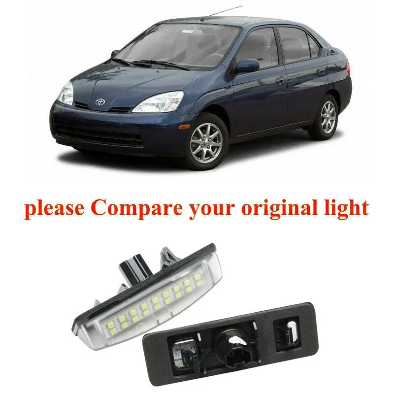 

2pc Car Accessories Special Car License Plate Light Lamp For Toyota prius 2000-2003 nhw11 canbus error free