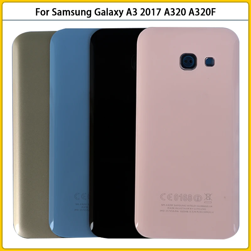 Новый задний корпус для Samsung Galaxy A3 2017 A320 A320F крышка аккумулятора Задняя стеклянная