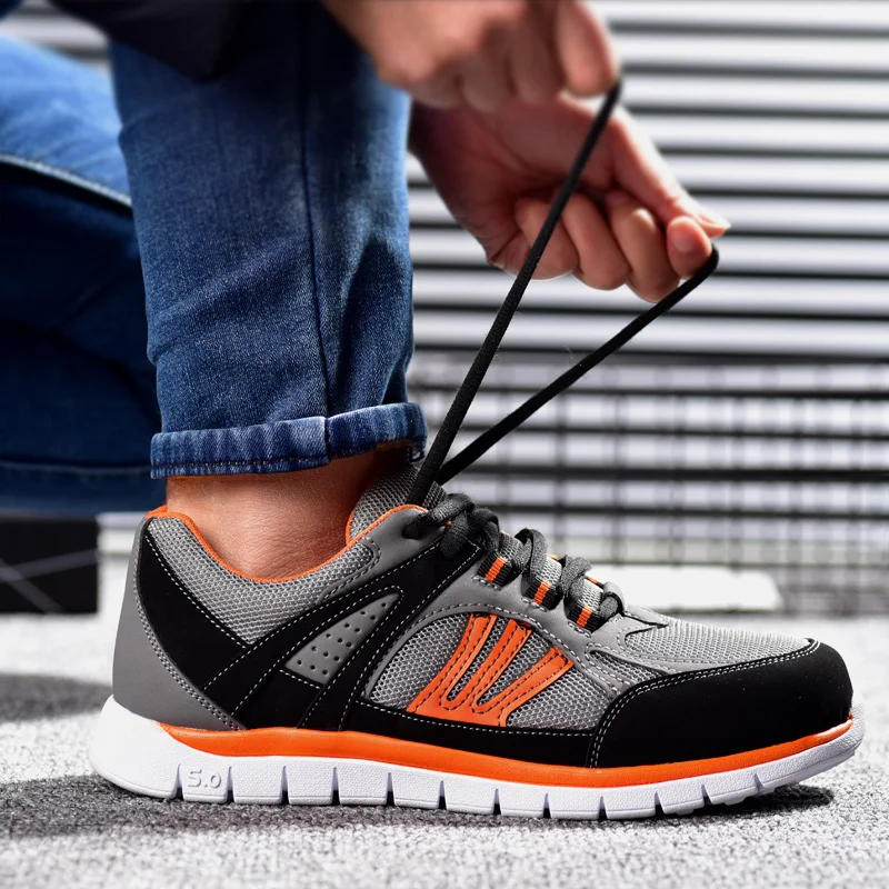 Мужские модные защитные ботинки со стальным носком большие размеры|Защитная