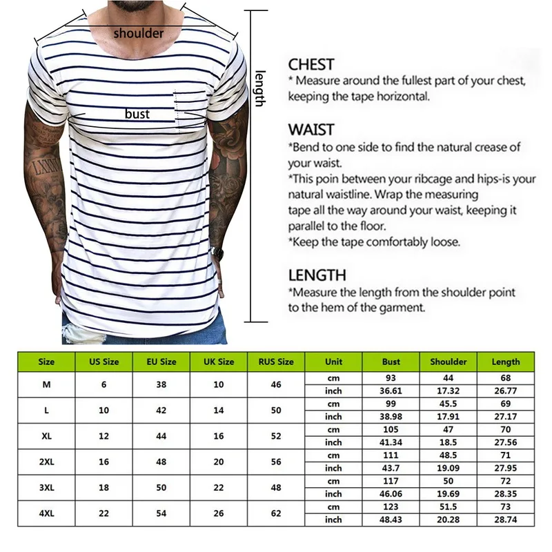 

Short Sleeve O Neck Striped Streetwear Hip Hop Summer T Shirt Men Longline Curved Hem Tshirt Slim Funny T-Shirt Plus Size M-4XL