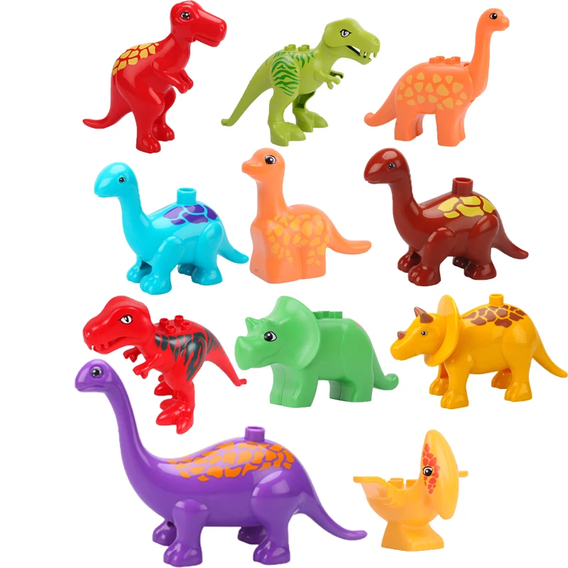

Education Assembly Big Building Blocks Jurassic Dinosaur Model supplement Accessories Compatible bricks child Durable Toys Gift