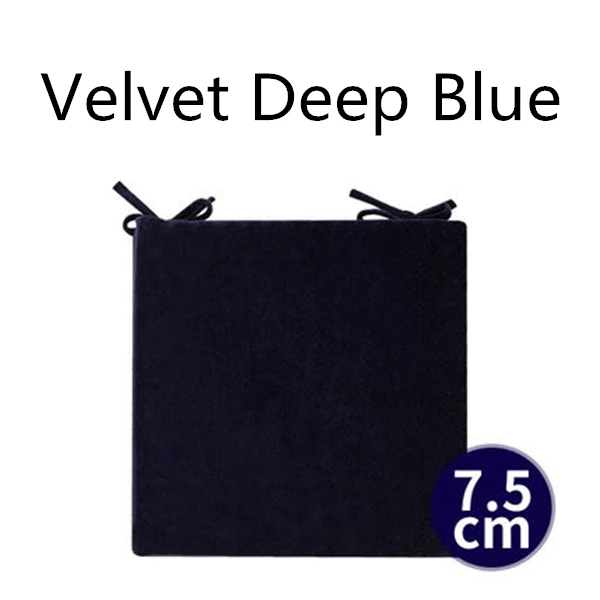 Velvet DeepBlue7.5cm PurenLatex 40*40/45*45 Таиланд натуральный латекс сиденье Подушка стул бедра Ортопедическая подушка сиденье латексные коврики защита от копчика - Цвет: Velvet DeepBlue7.5cm