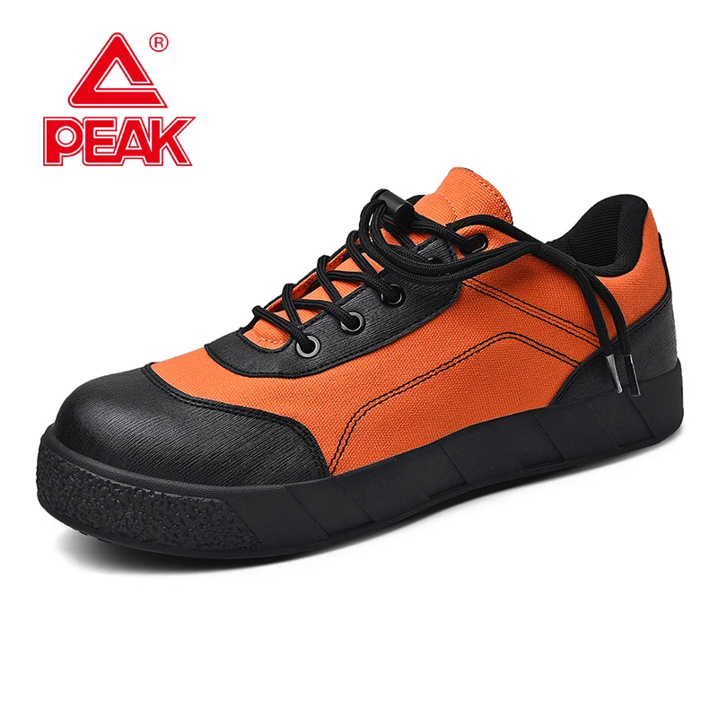 

Safety Shoes Men Women Trendy Work Boots Canvas Rubber Low Cut Composite Toe Caps PEAK LR02229 Size 35 - 45