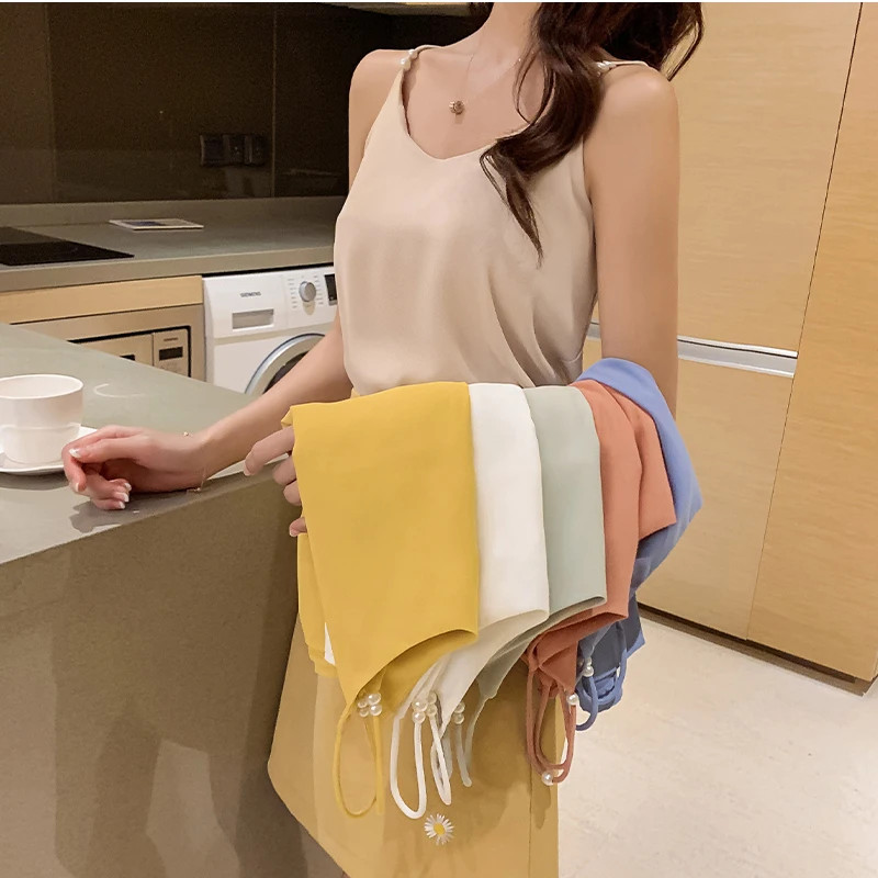 

Summer Crop Top Women Camis Satin Tank Top Women Camisole Sleeveless Vest White Tops Roupas Femin Cropped 2020 Top