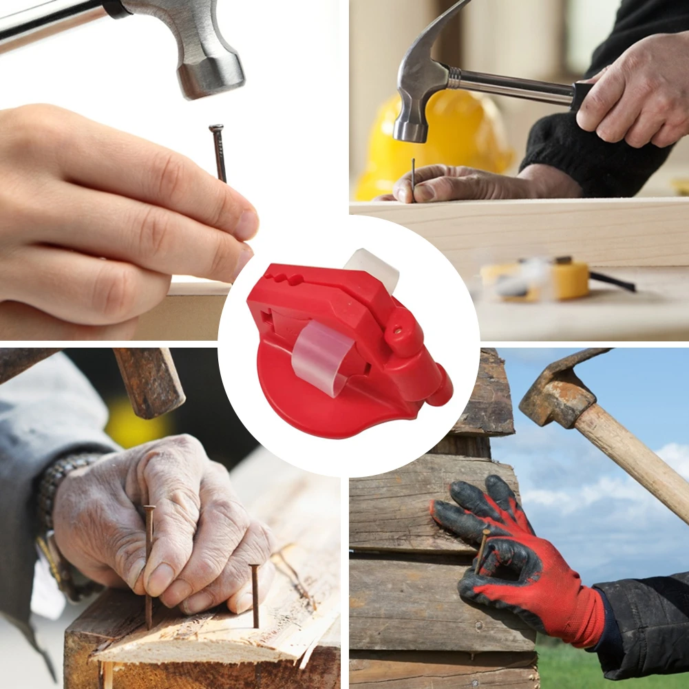 Practical Hand Protector Protection Finger Household Manual Woodworking Tool Plastic Industrial Safety Mini Magnetic Nail Holder |