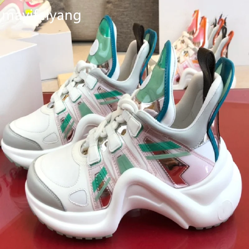 

2021 new casual fashion all-match sports women's shoes breathable increased women's shoes