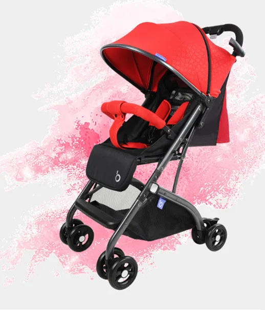 Красный Multifunctional Baby Stroller High Landscape Stroller Folding Carriage Gold Baby Stroller Newborn Stroller - Цвет: Красный