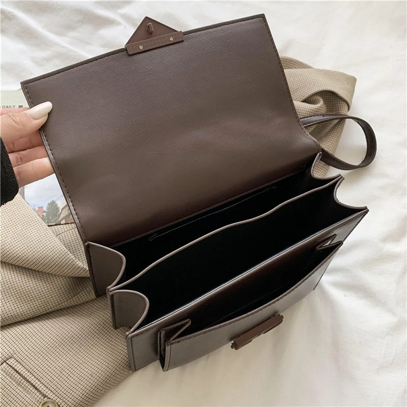 

Retro Design Messenger Bags For Women's 2021 Trend Brand Shoulder Bag PU Leather Small Square Bag Luxury Handbags Sac A Main