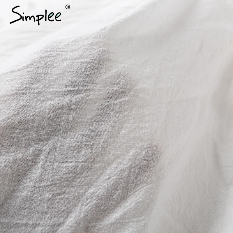 Летнее женское хлопковое платье Simplee с открытой спиной элегантное короткое