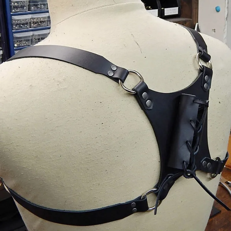 Винтажный костюм для косплея взрослых кожаная задняя подвеска меча