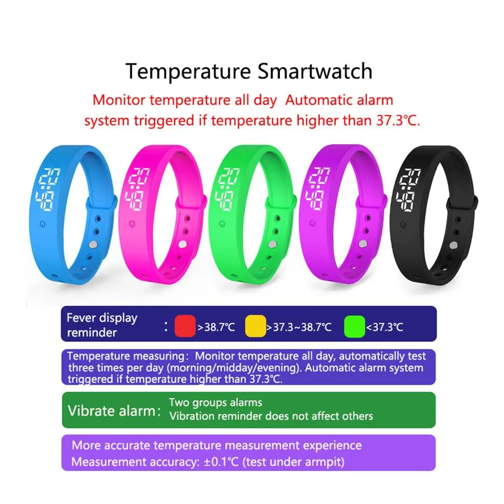Новый смарт браслет V9 с контролем температуры тела точный дисплей умный