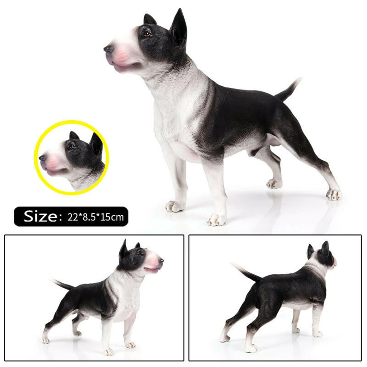 Боец бультерьер собака фигурка животного модель коллектора игрушек Декор