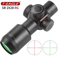 t eagle sr 2x28 tactical rifle scope red green reticle airsoft riflescope outdoor sport hunting optics shooting glock gun sight