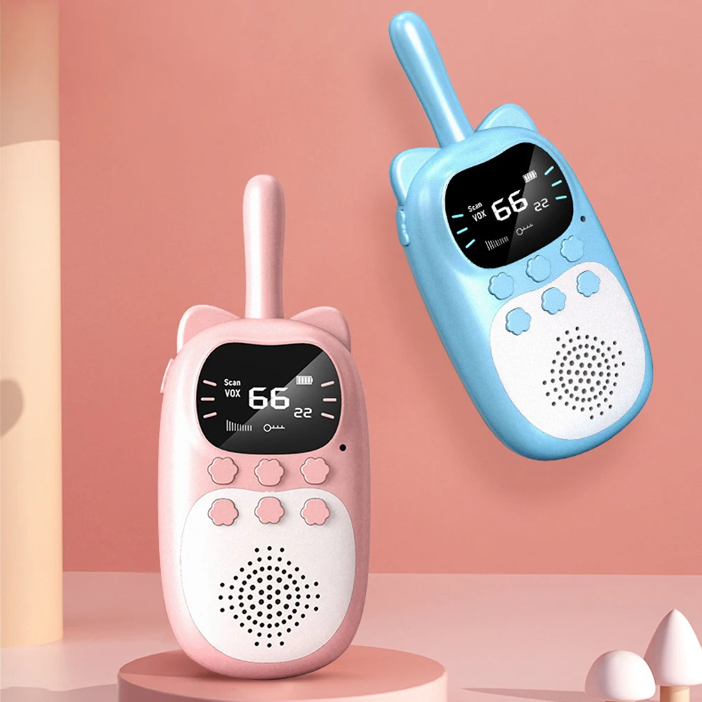 

Портативная портативная мини-рация в форме кошки, перезаряжаемая уличная радиостанция, трансивер, внутренний телефонный экран, межсетевая ...